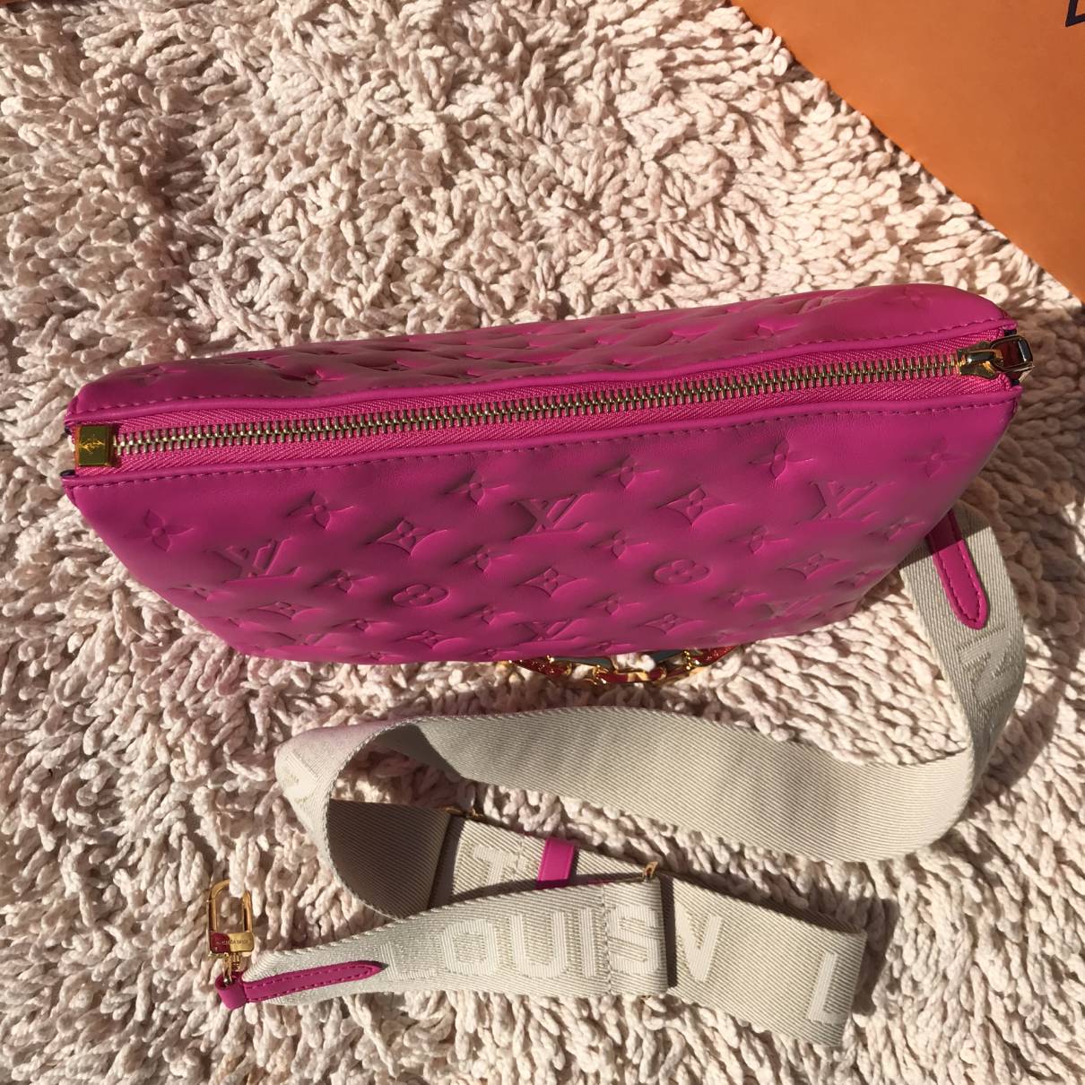 Louis Vuitton purple Leather Coussin Belt Bag