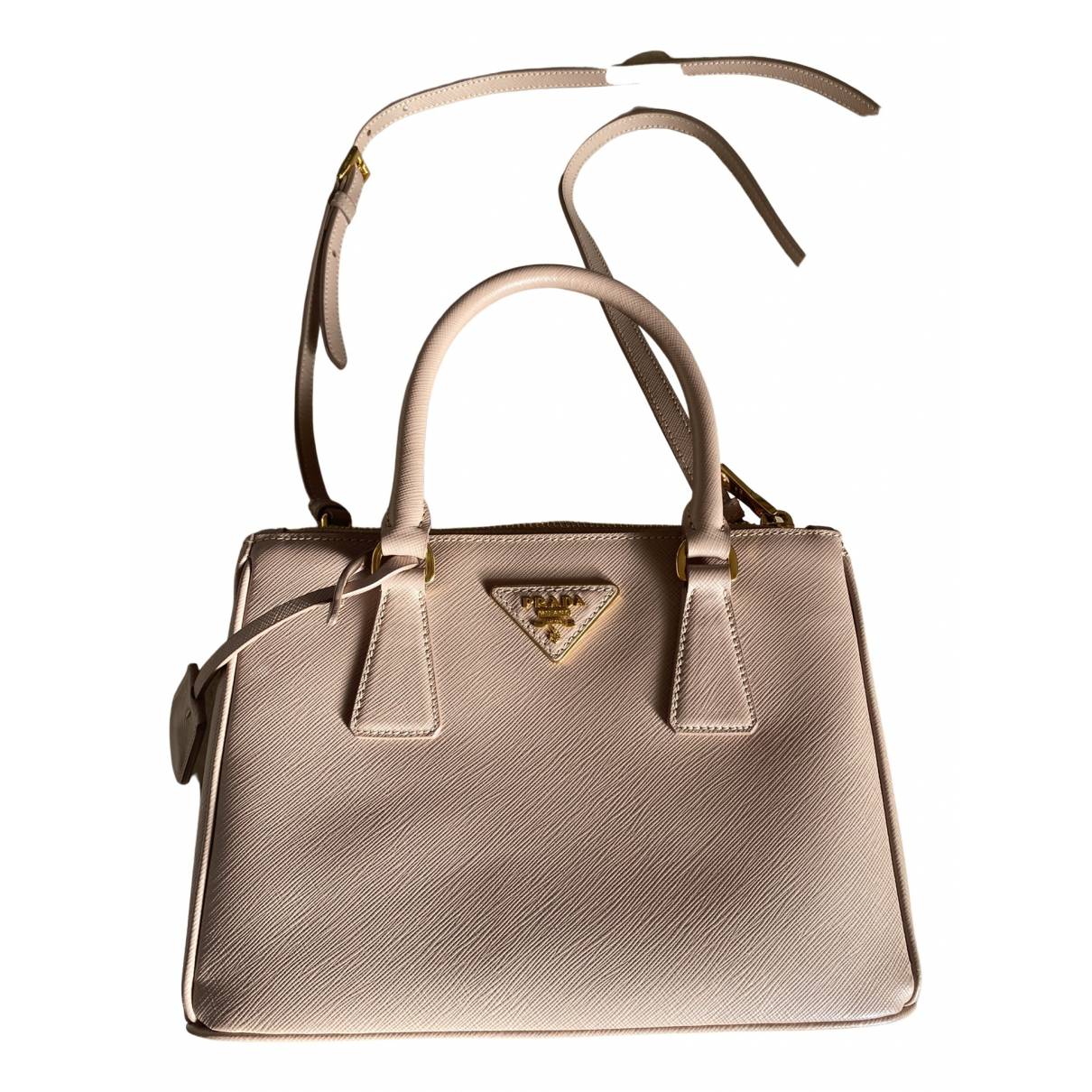 Galleria leather handbag Prada Pink in Leather - 28427523