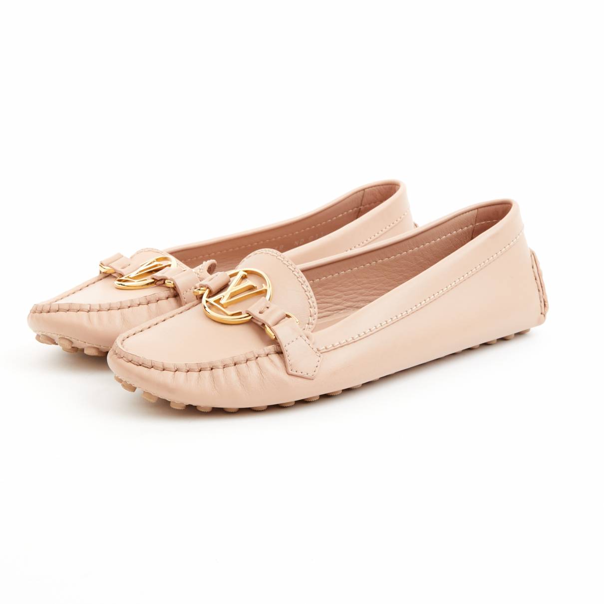 Leather flats Louis Vuitton Pink size 38 EU in Leather - 31888785