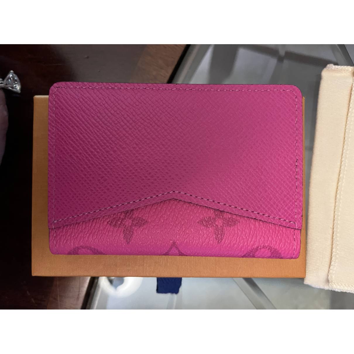 small louis vuitton pink wallet