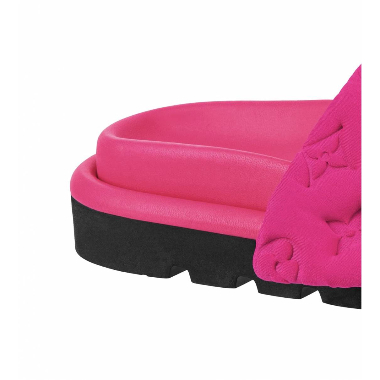 Pool pillow leather sandal Louis Vuitton Pink size 36 EU in