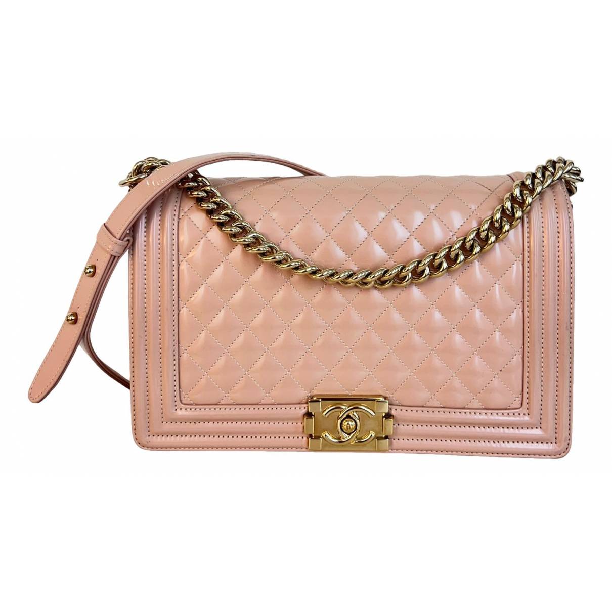 Boy patent leather handbag Chanel Pink in Patent leather - 35616795
