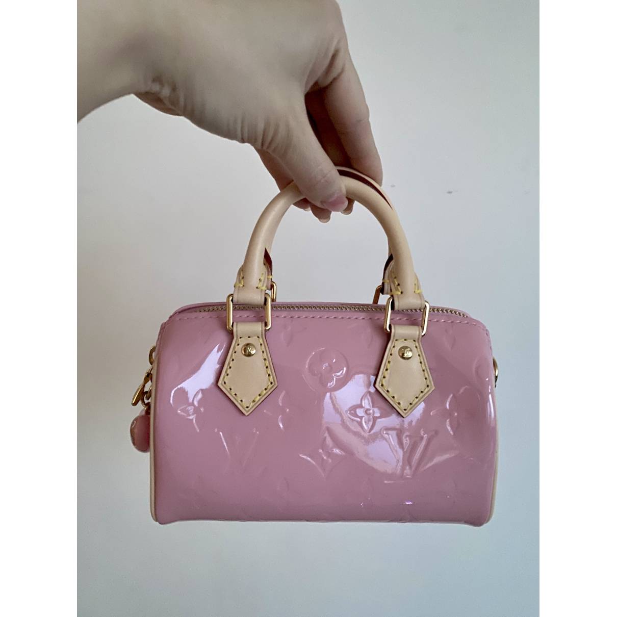 Nano speedy / mini hl patent leather mini bag Louis Vuitton Pink in Patent  leather - 30918914