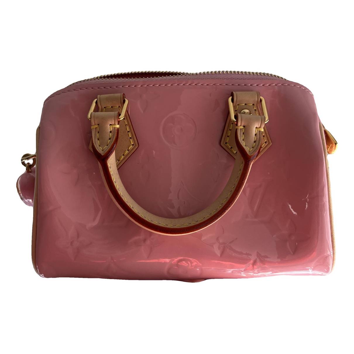Nano speedy / mini hl leather handbag Louis Vuitton Pink in Leather -  18806807