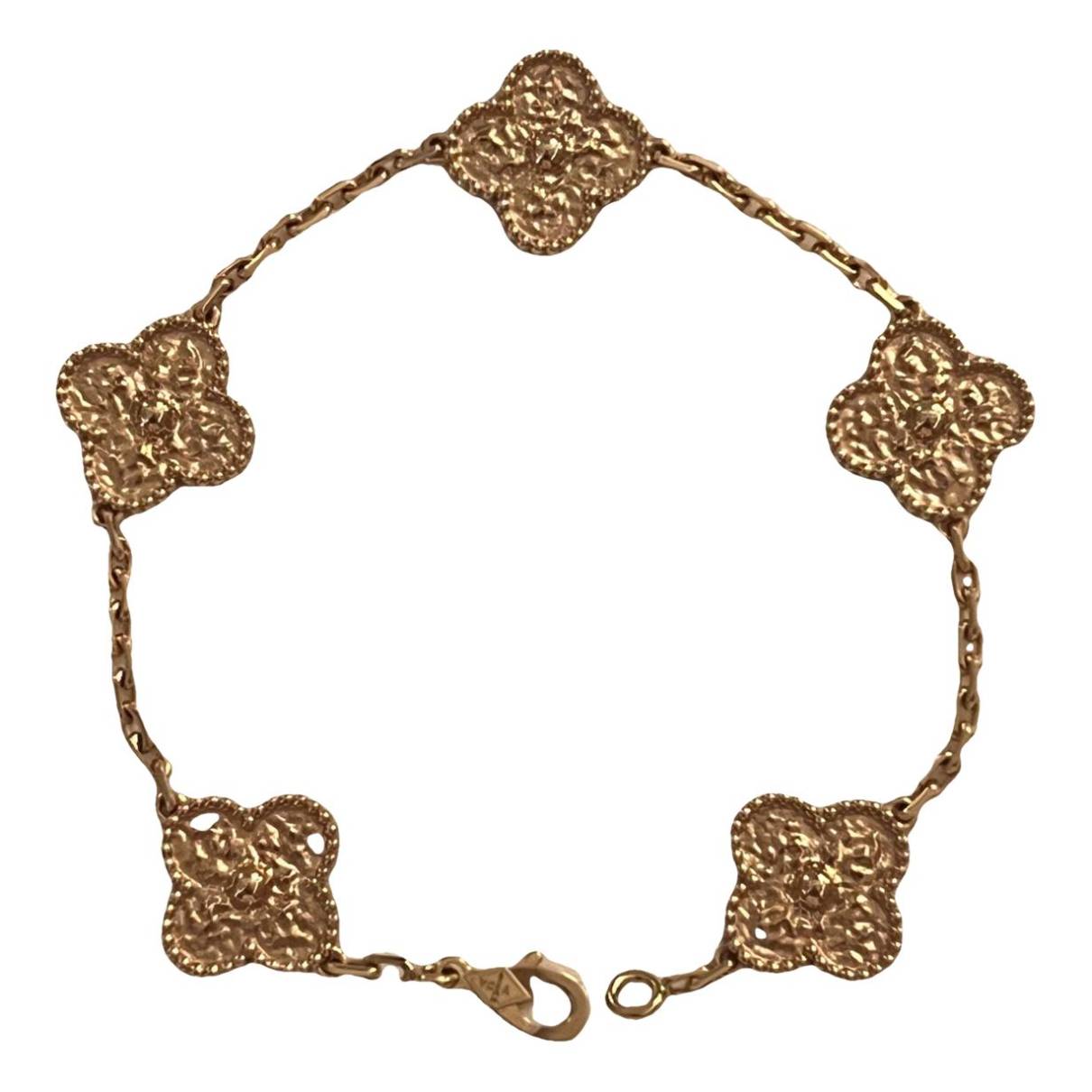 Vintage alhambra pink gold bracelet Van Cleef & Arpels Pink in