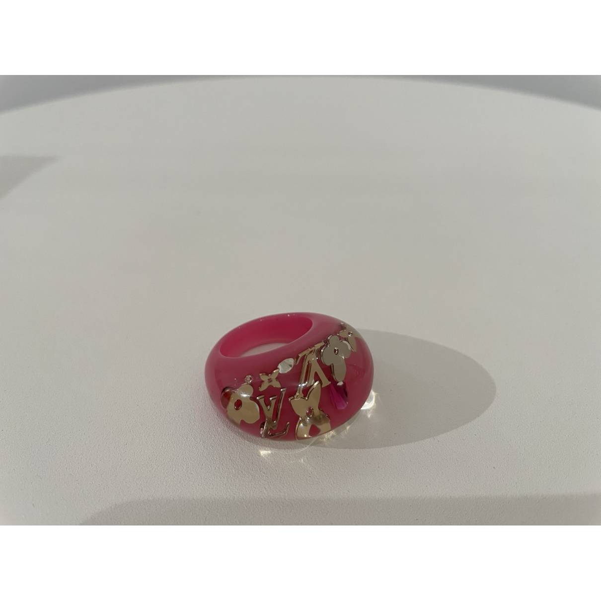 Louis Vuitton - Authenticated Inclusion Ring - Plastic Pink for Women, Never Worn