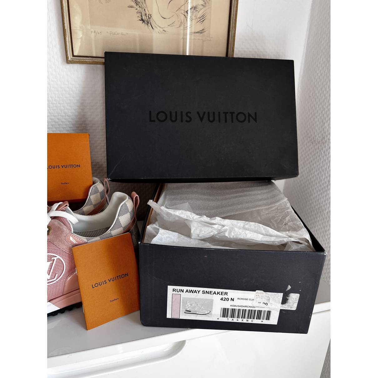 Louis Vuitton - Authenticated Run Away Trainer - Leather Pink Plain for Women, Good Condition