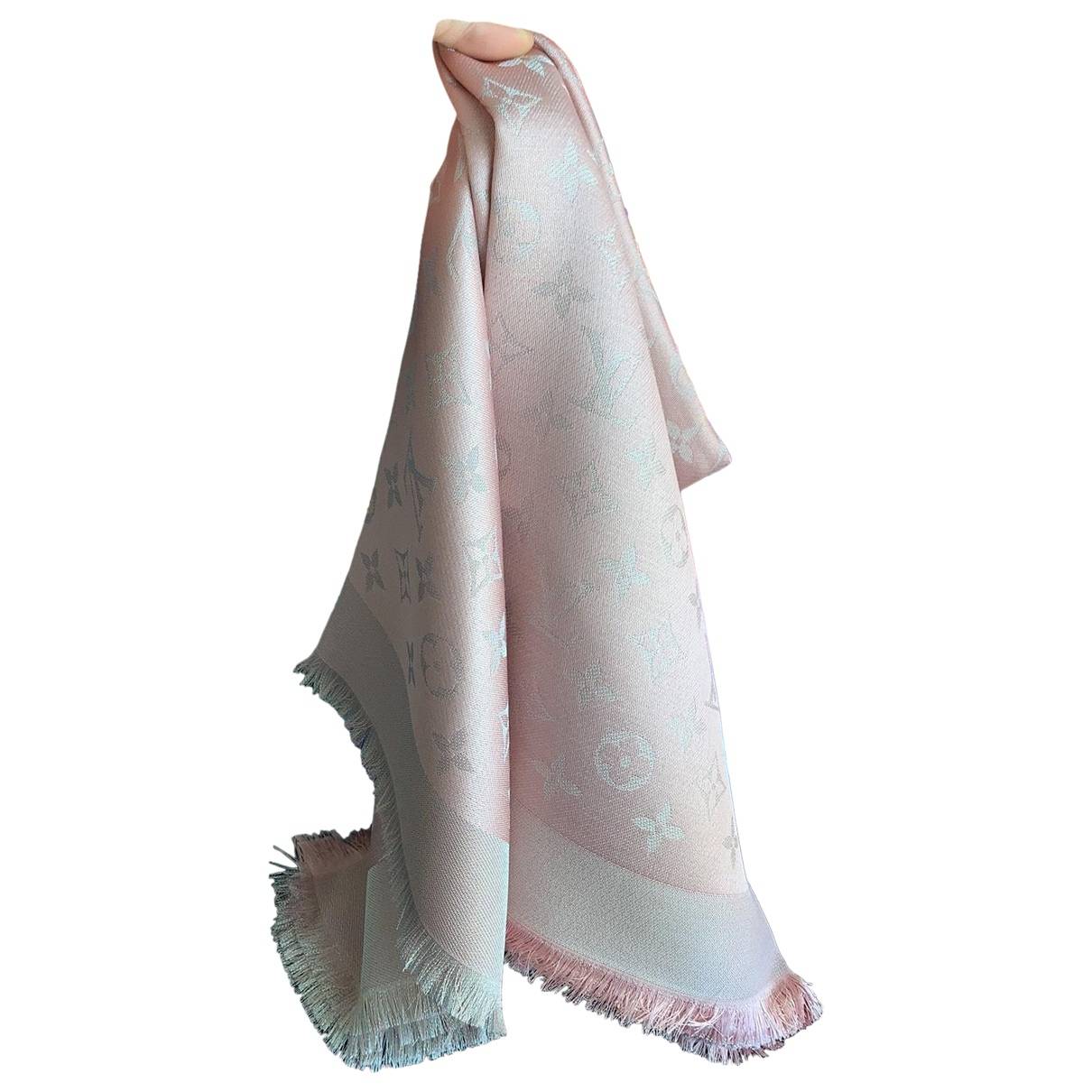 Silk stole Louis Vuitton Pink in Silk - 25262493