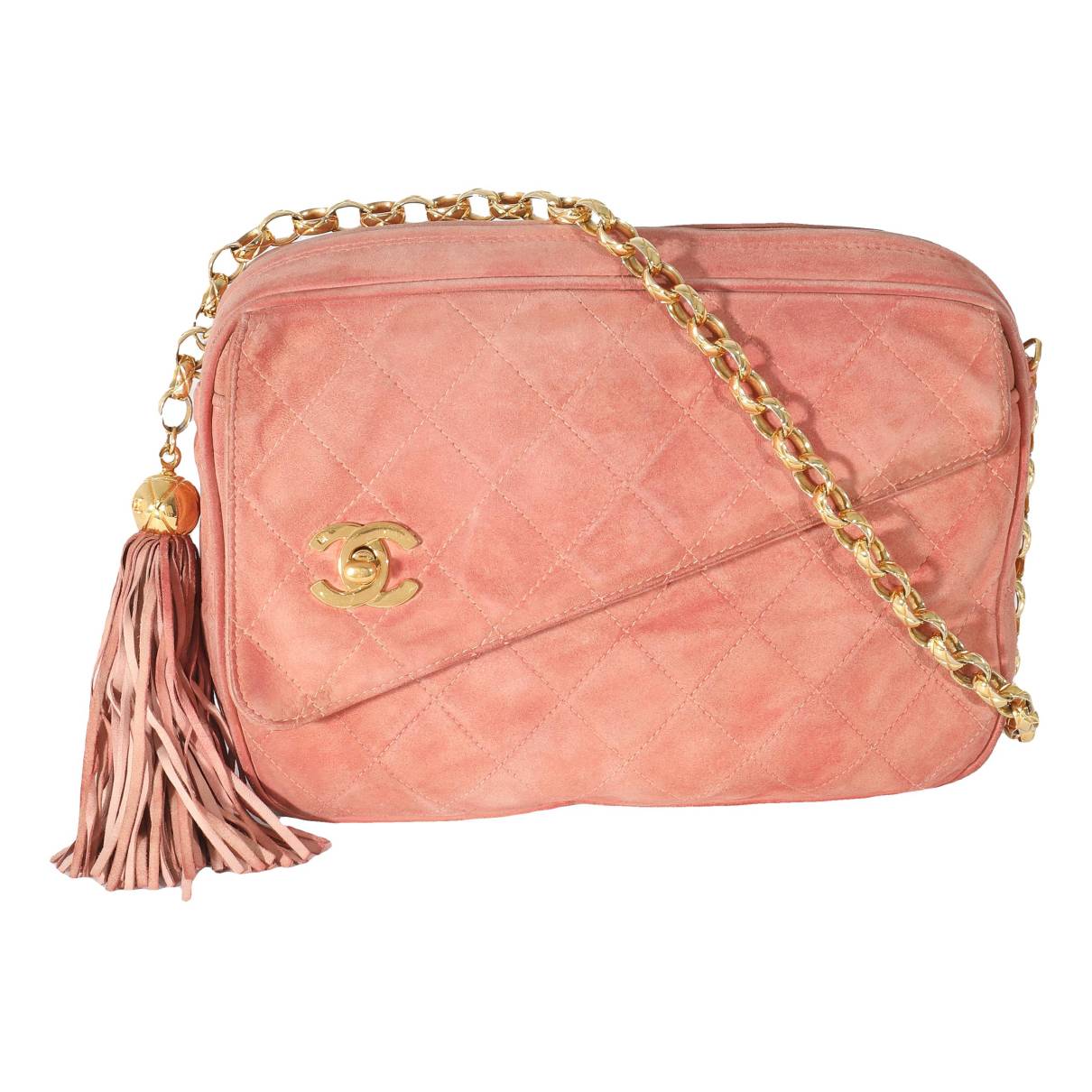 Crossbody bag Chanel Pink in Suede - 35732530