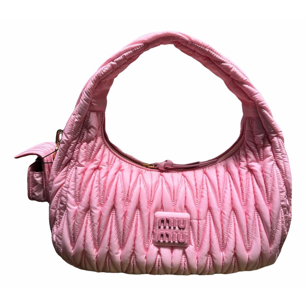 Matelassé handbag Miu Miu Pink in Synthetic - 37238043