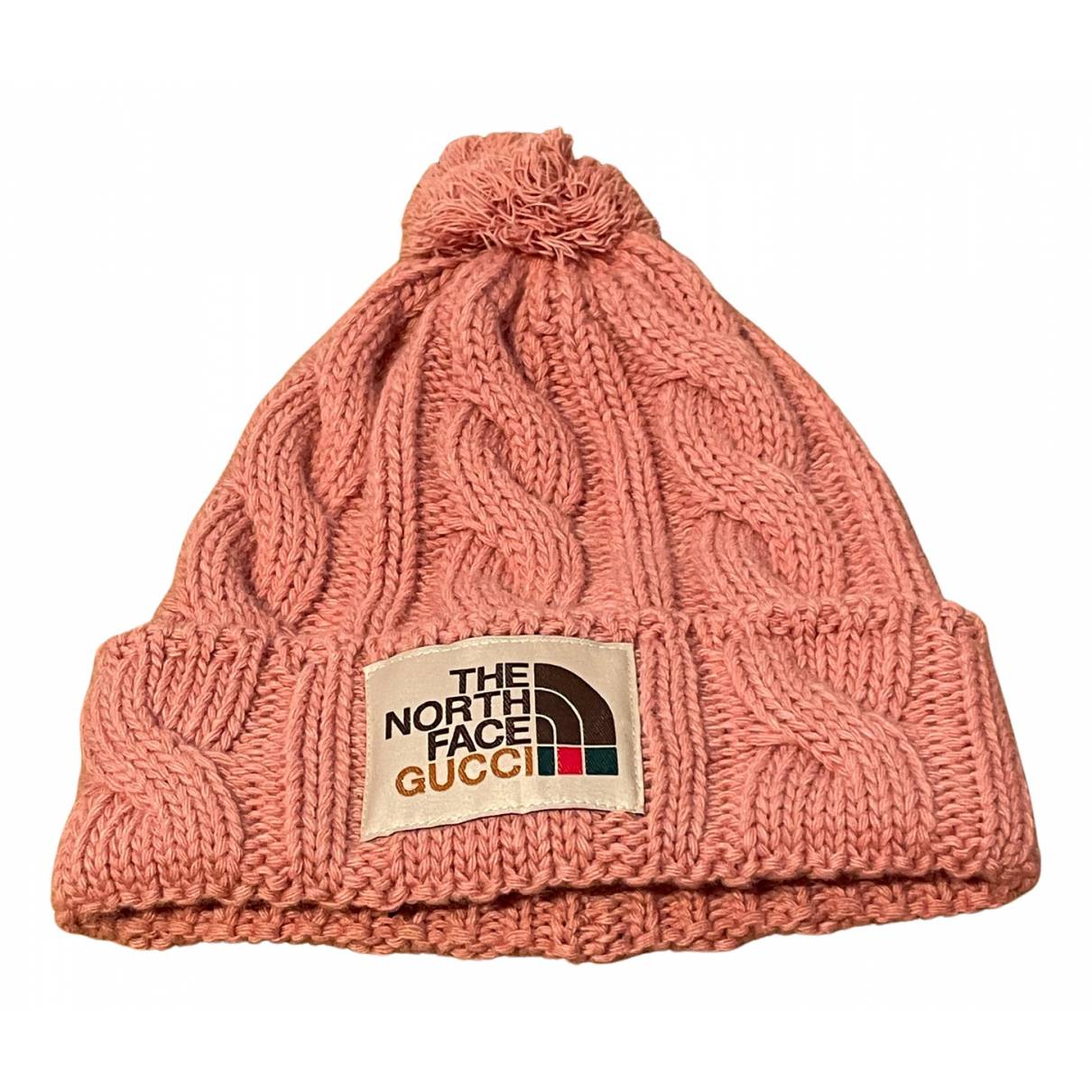 Wool beanie The North Face x Gucci Pink size L International in