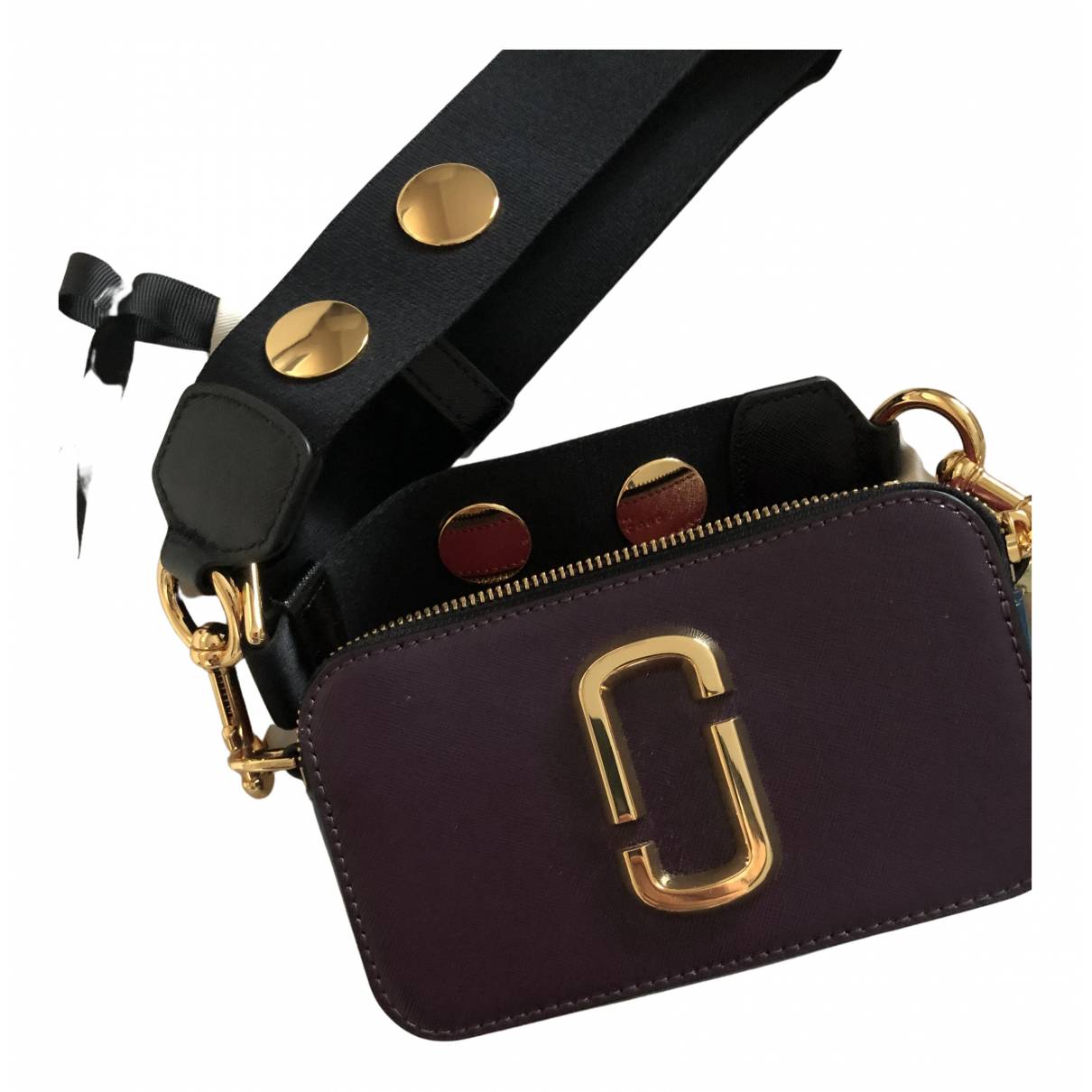 Snapshot leather crossbody bag Marc Jacobs Purple in Leather - 15947580