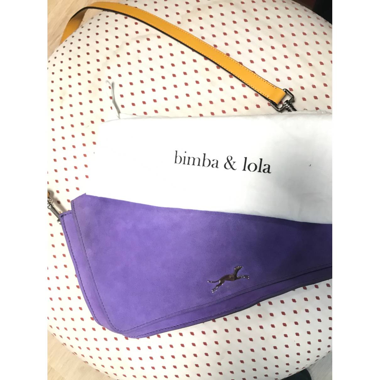 Handbag Bimba y Lola Purple in Suede - 30234983