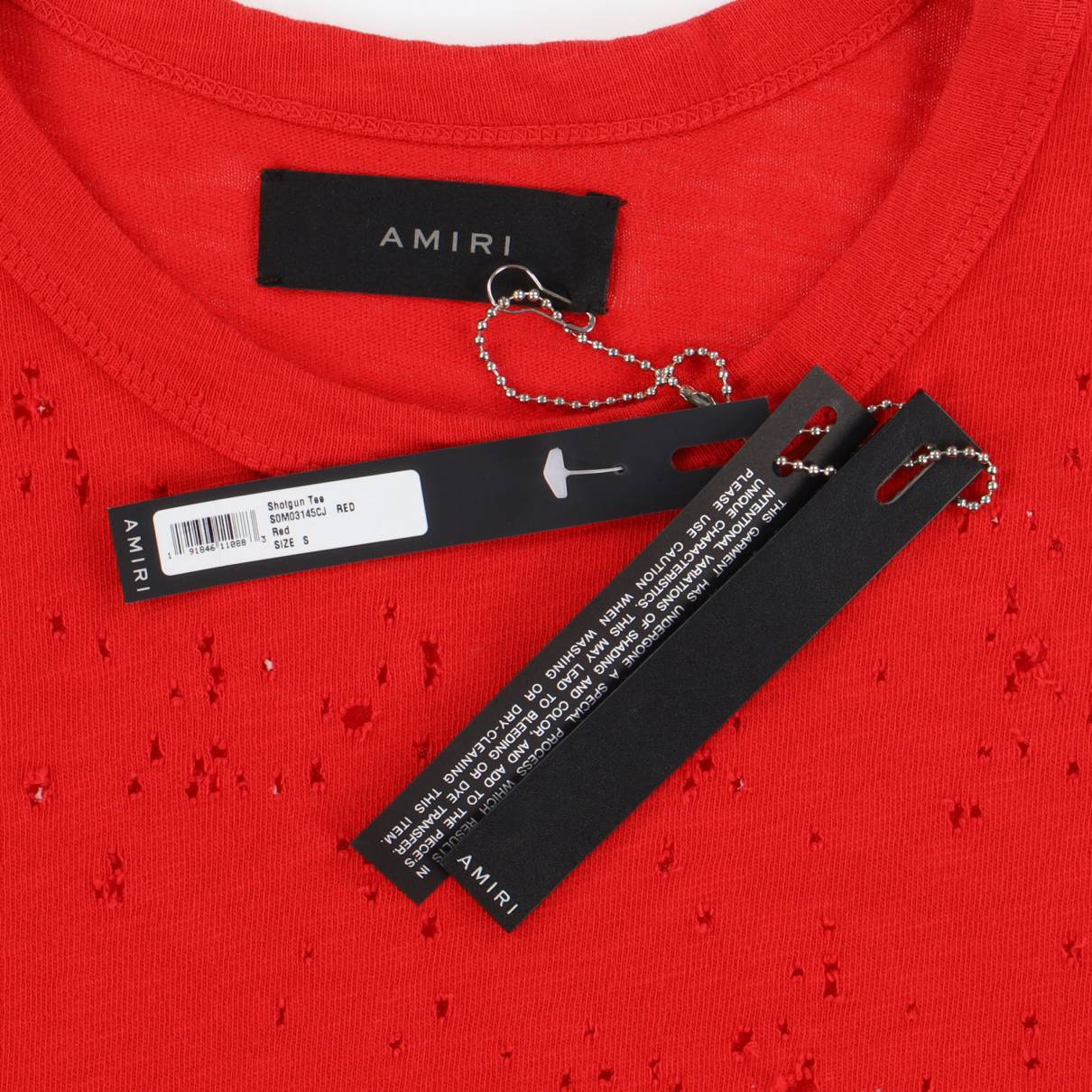 T-shirt Amiri Red size M International in Cotton - 21791242
