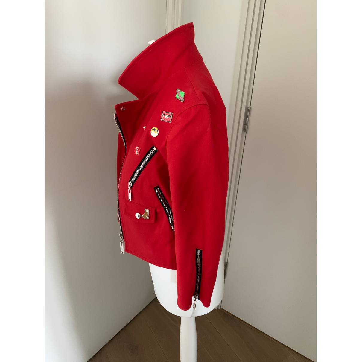 Louis Vuitton - Authenticated Jacket - Cotton Red Plain for Women, Very Good Condition