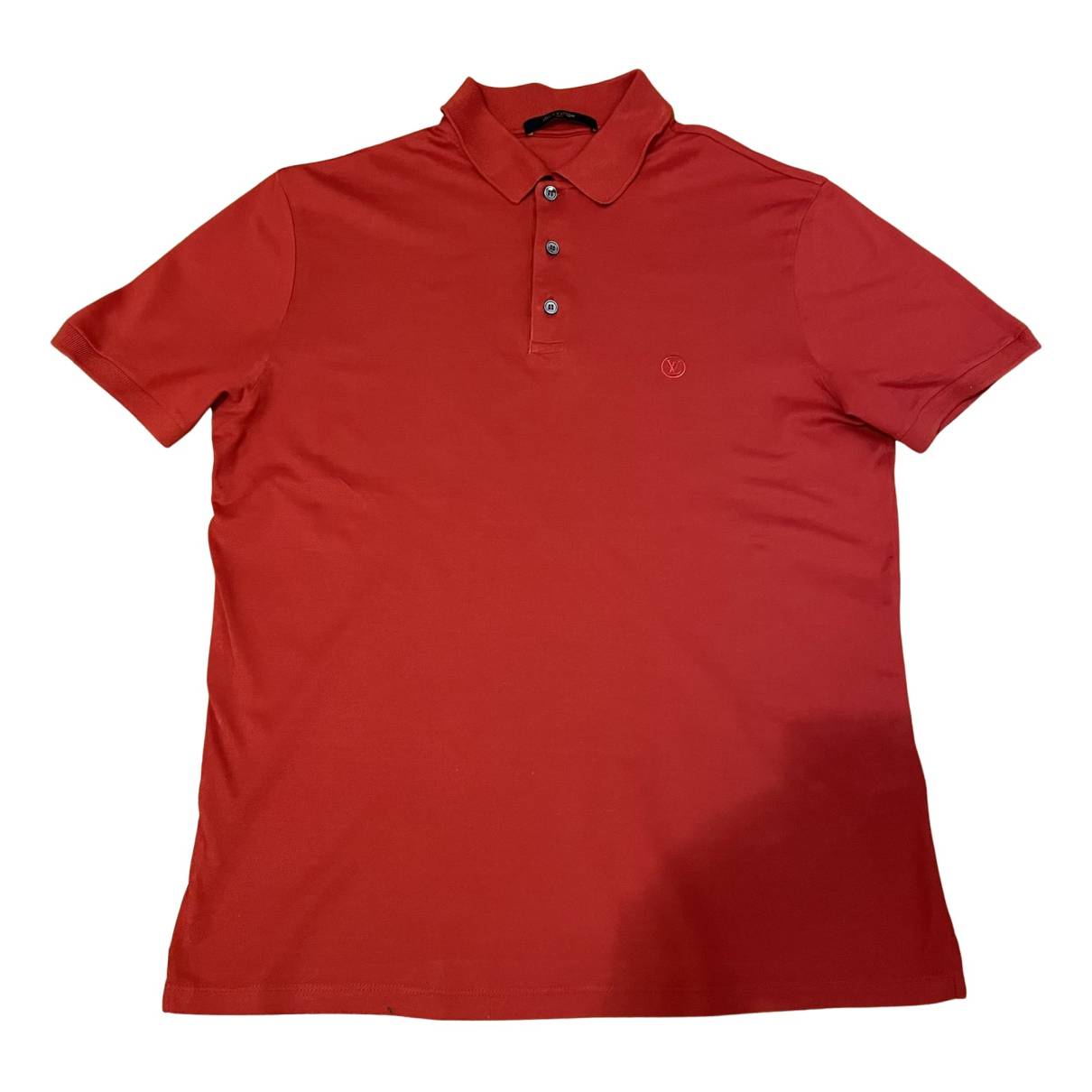 Louis Vuitton Classic Red Polo Shirt Men Size Medium Authentic