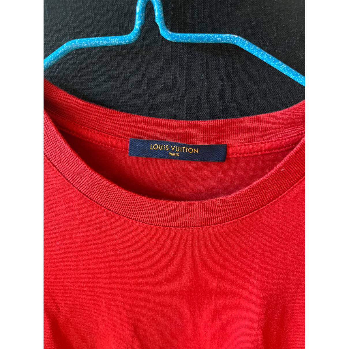 Louis Vuitton - Authenticated T-Shirt - Cotton Red for Men, Very Good Condition