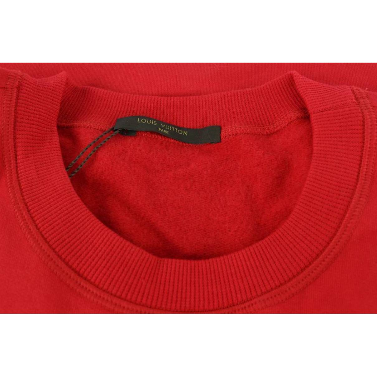 T-shirt Louis Vuitton x Supreme Red size L International in Cotton -  32501146