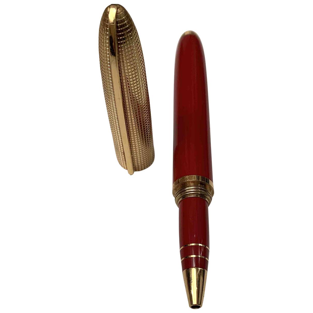 Pen Louis Vuitton Red in gold and steel - 11512823