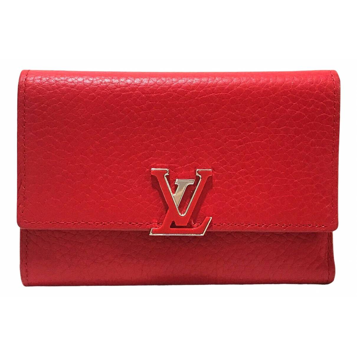 Capucines leather wallet Louis Vuitton Red in Leather - 12238370
