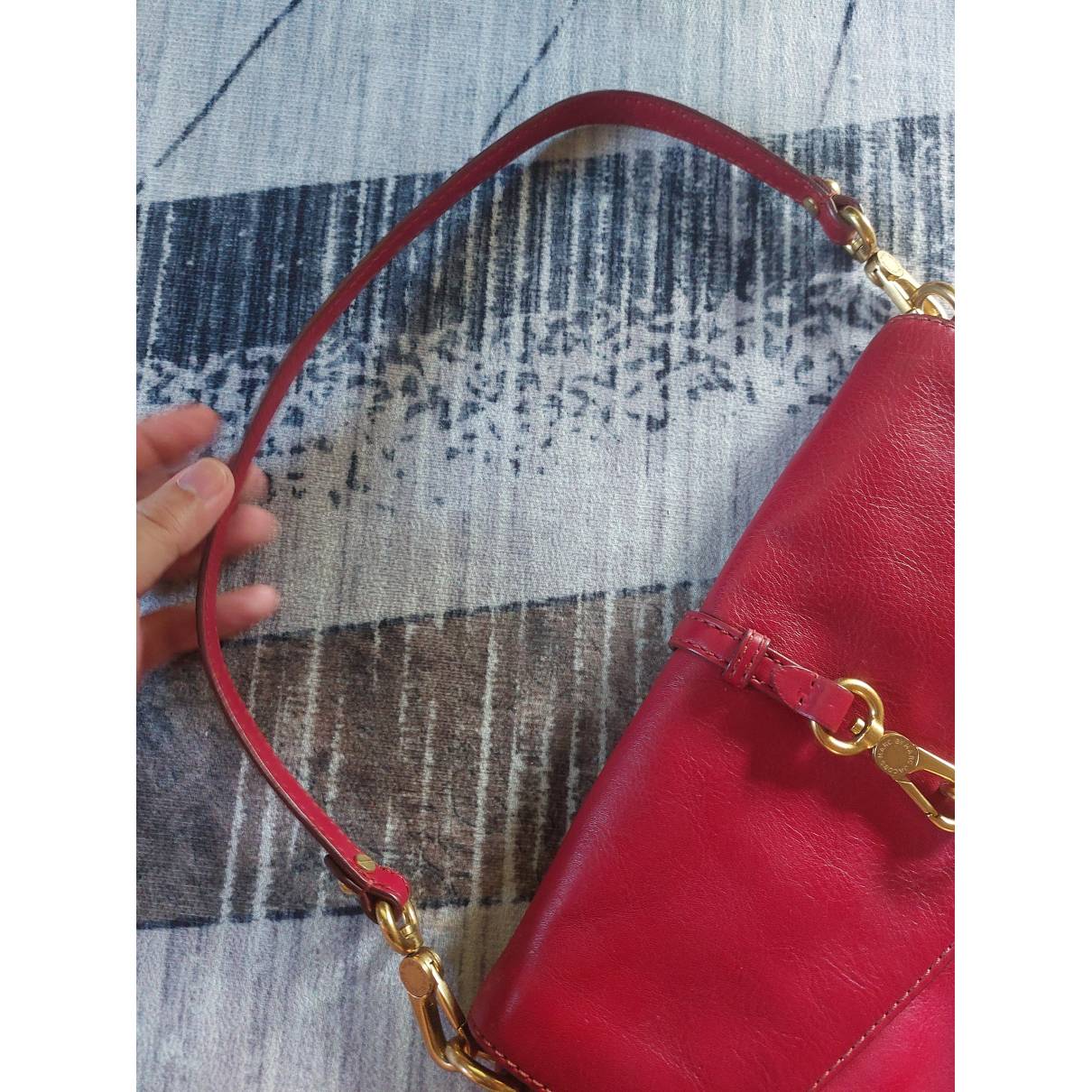 Marc by Marc Jacobs Red Leather Classic Q Wristlet Clutch