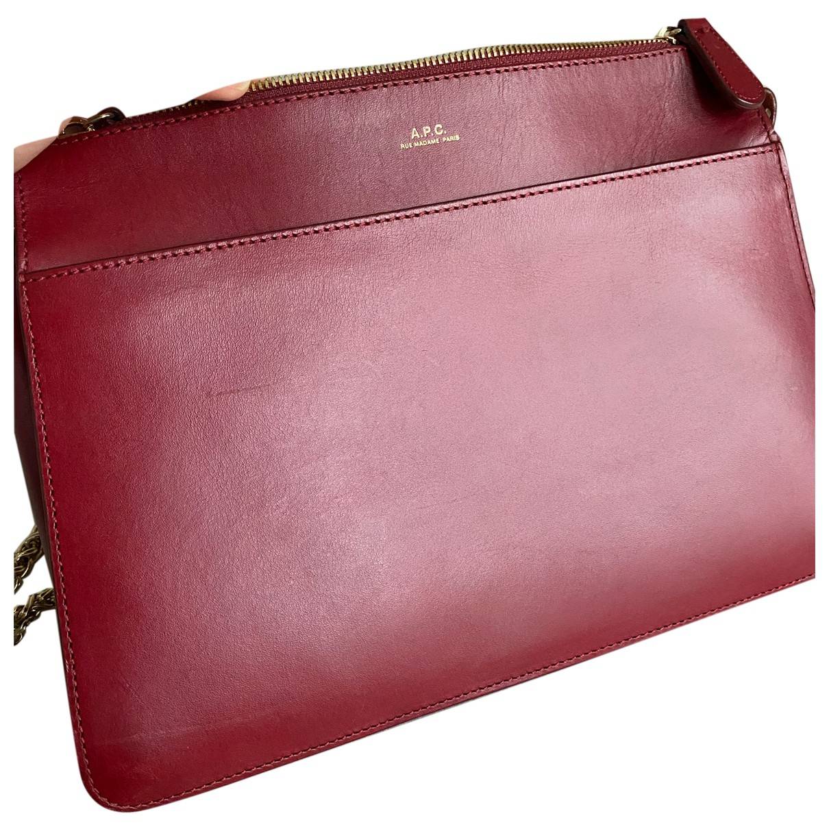 Ella leather handbag APC Red in Leather - 20703126