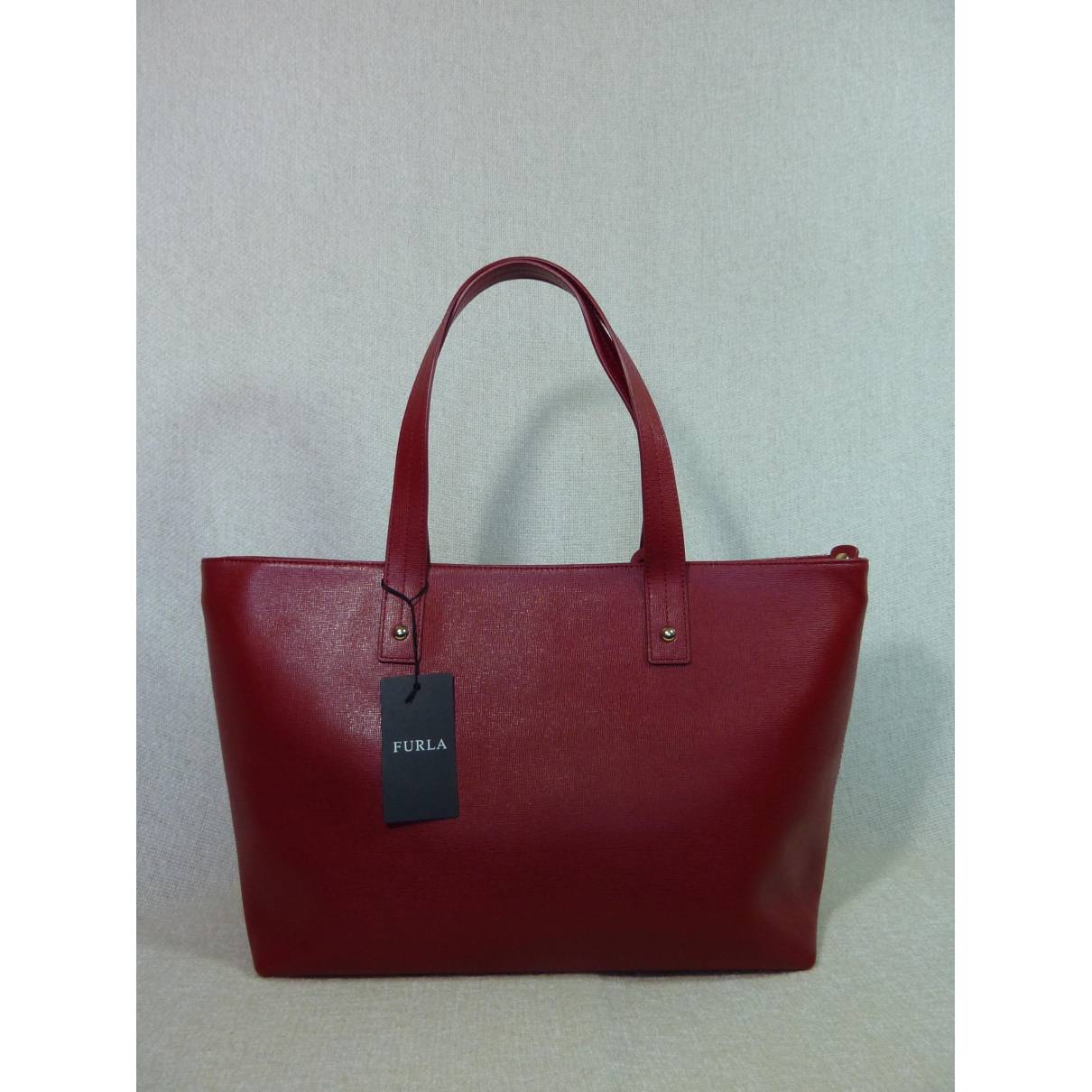 tas tote-bag Furla Sally Red Leather Tote