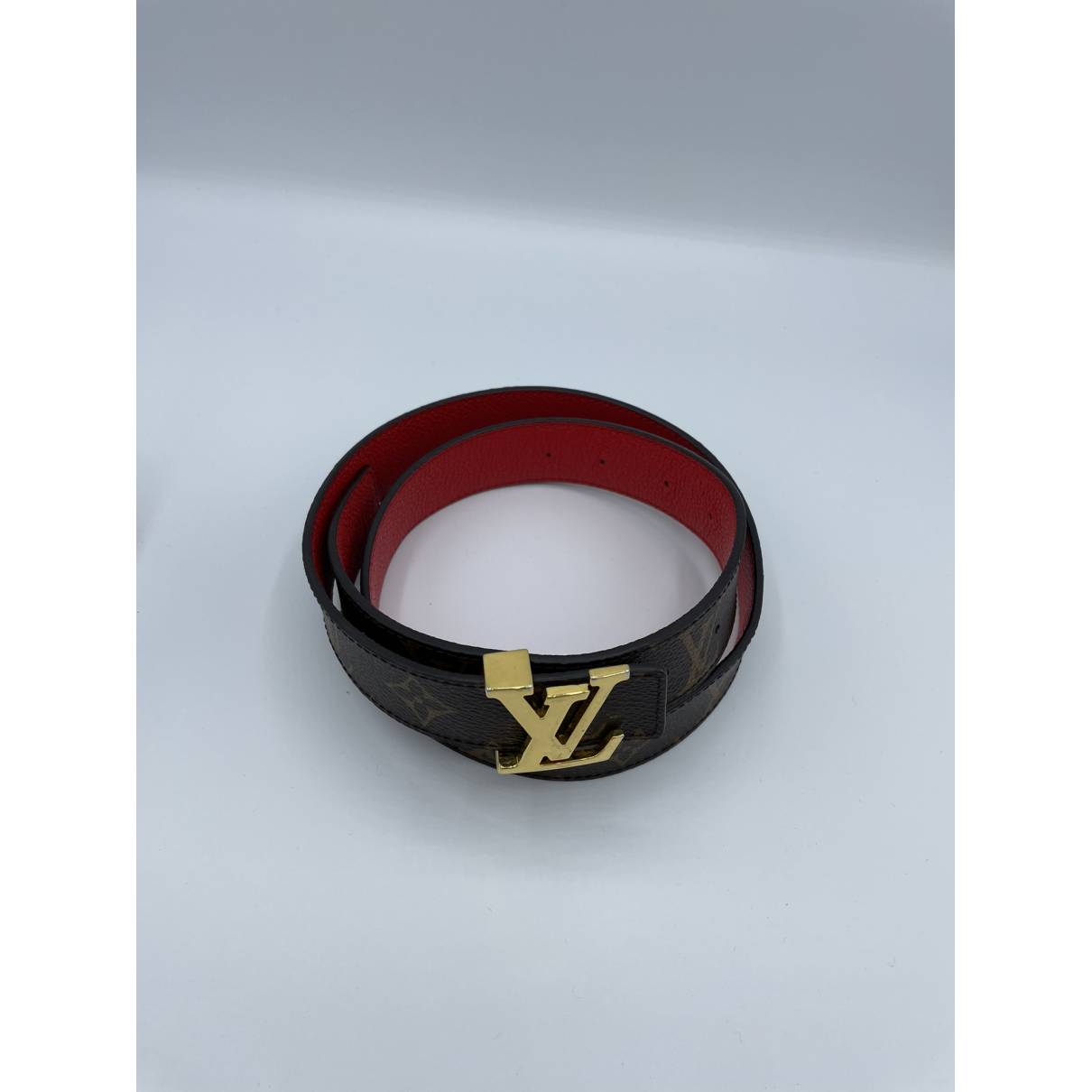 red and black lv belt