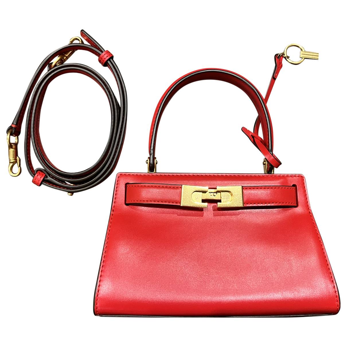 Lee radziwill petite leather mini bag Tory Burch Red in Leather