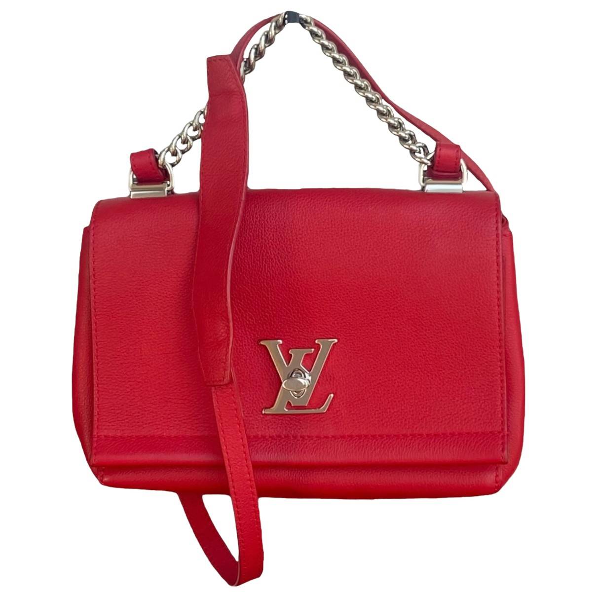Louis Vuitton - Authenticated Lockme Handbag - Leather Red Plain for Women, Very Good Condition