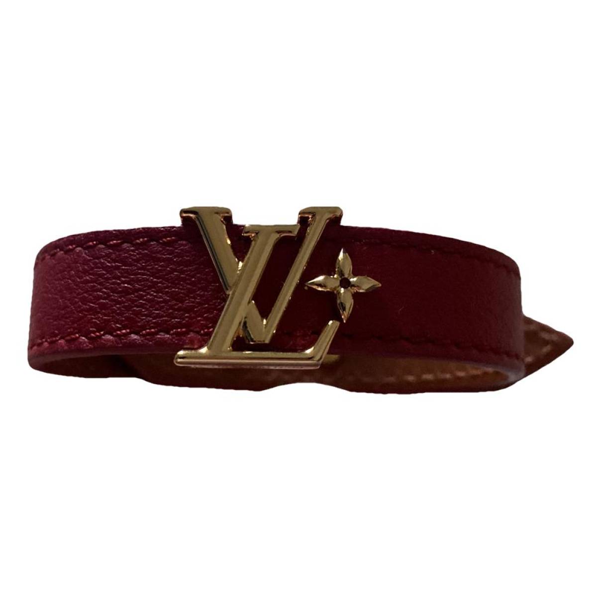 Louis Vuitton - Authenticated Bracelet - Leather Red For Woman, Never Worn