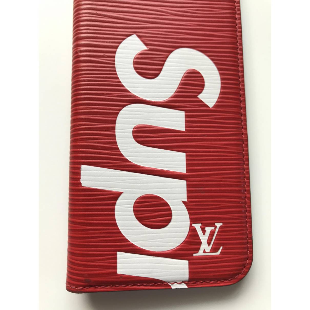 Classic Red Louis Vuitton Monogram x Supreme Logo iPhone XR Case
