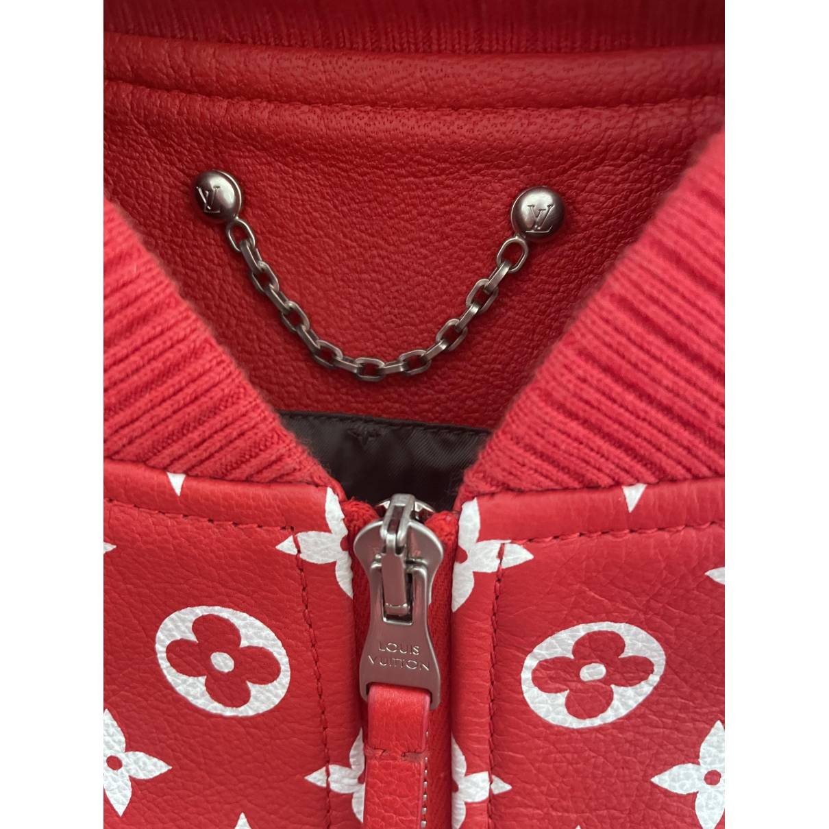 Jacket Louis Vuitton x Supreme Red size M International in Cotton - 8891715