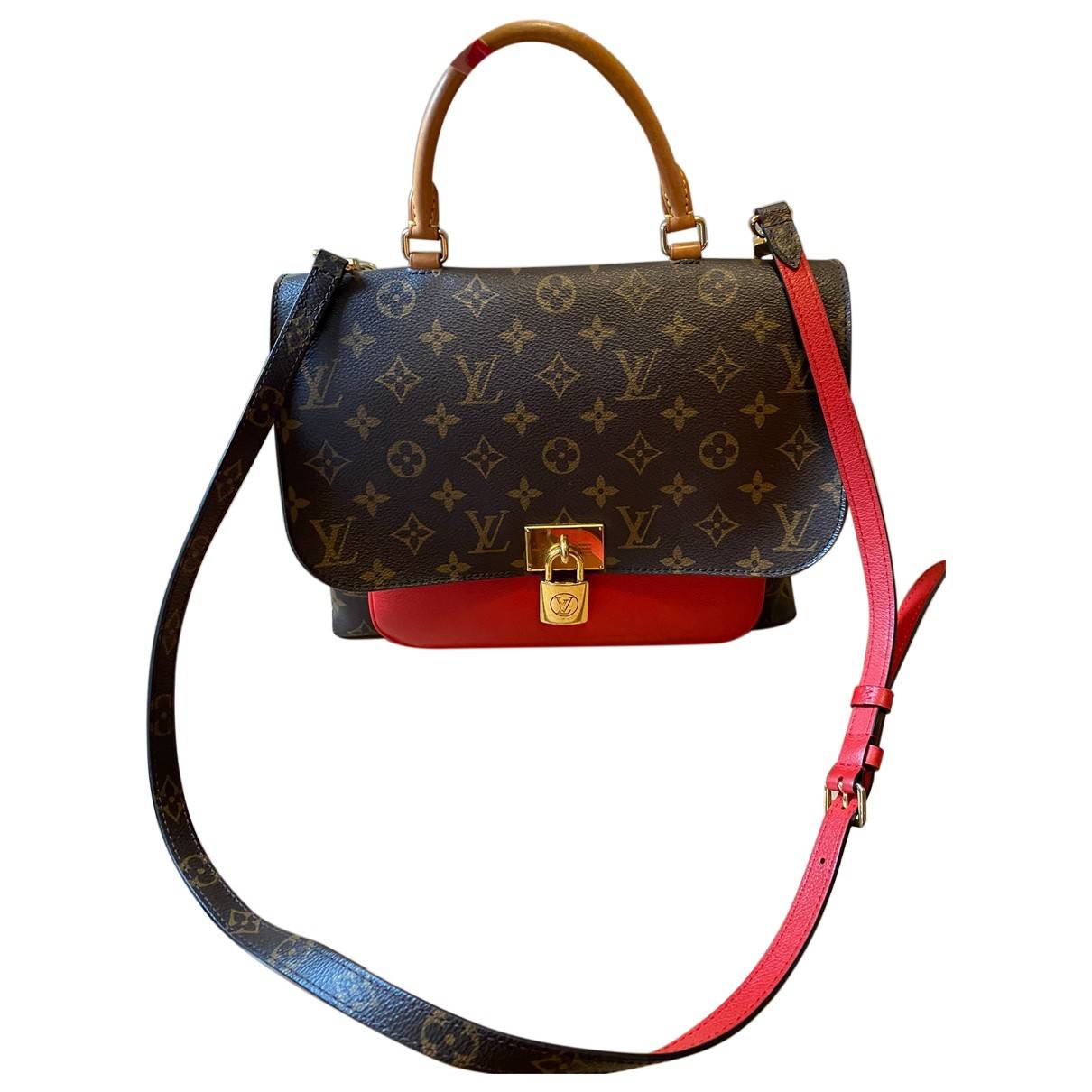 Marignan leather handbag Louis Vuitton Red in Leather - 37247578