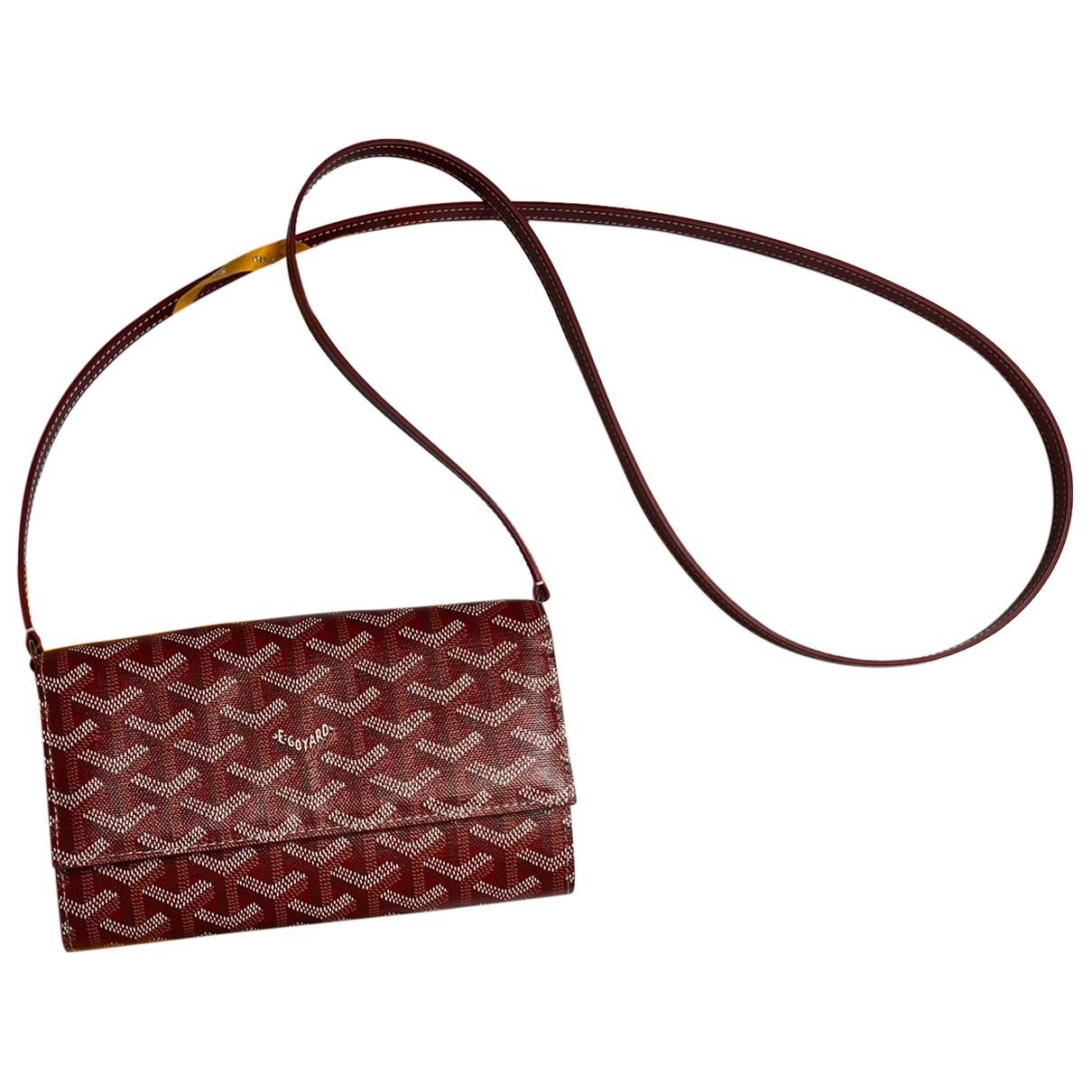 Minaudiere goyardine leather crossbody bag Goyard Red in Leather