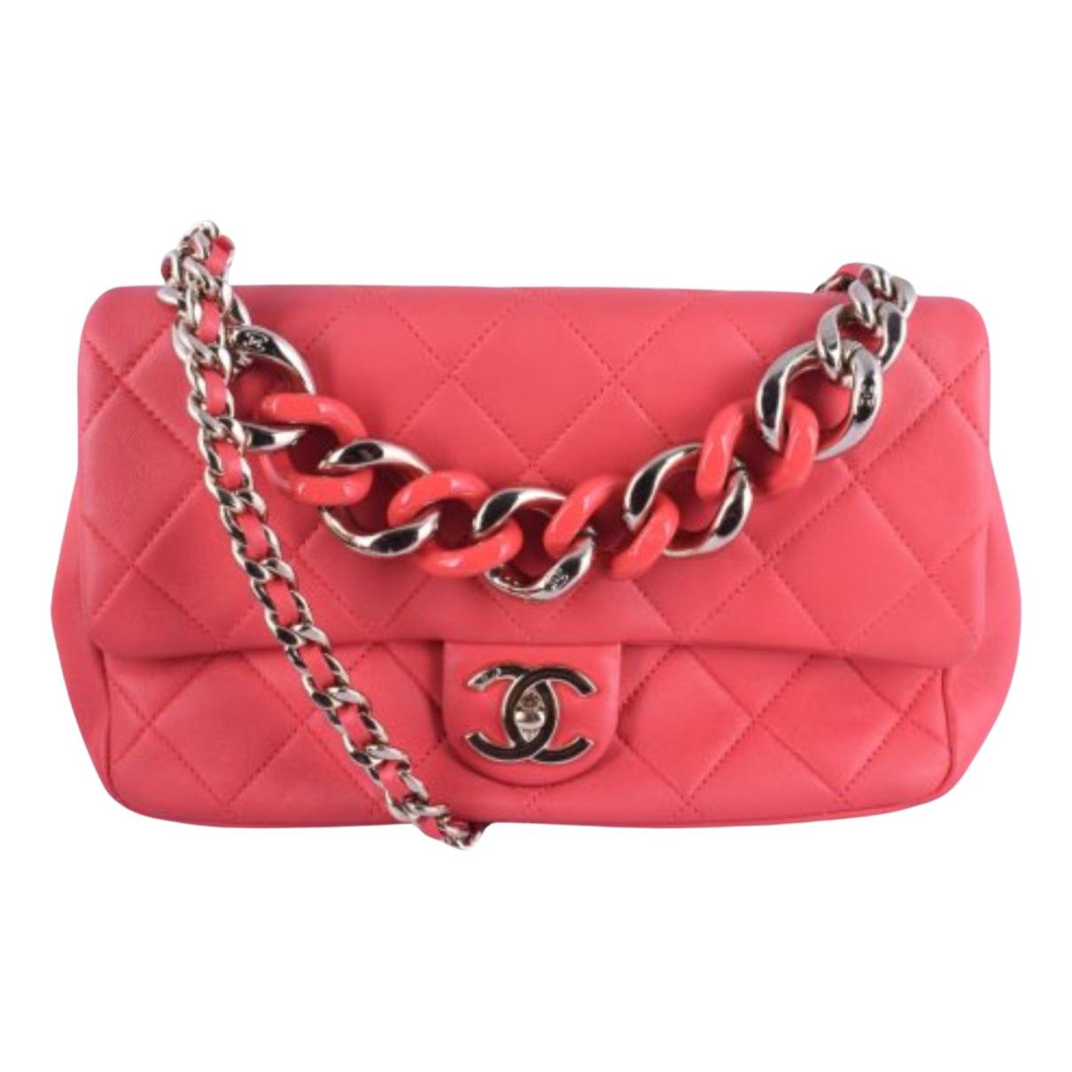 Chanel Flap Bag With Large Bi-Color Chain