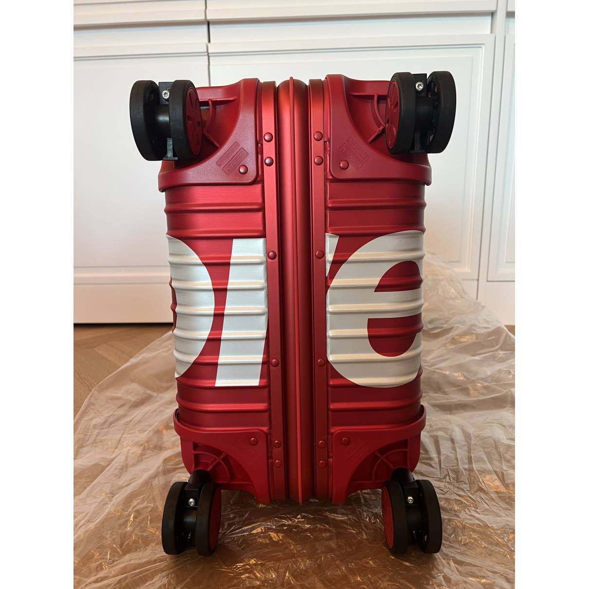 Travel bag Rimowa x Supreme Red in Metal - 31207906