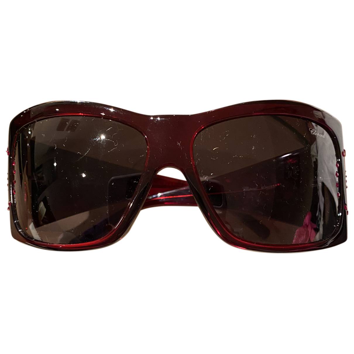 Oversized sunglasses Chopard Red in Plastic - 28661775