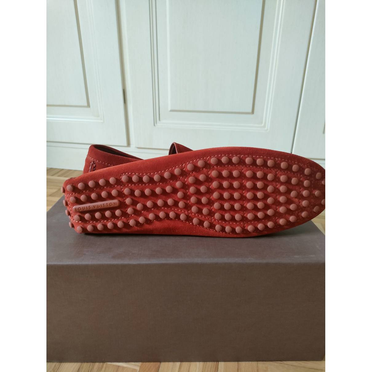 Louis Vuitton - Authenticated Monte Carlo Flat - Suede Red Plain for Men, Never Worn, with Tag