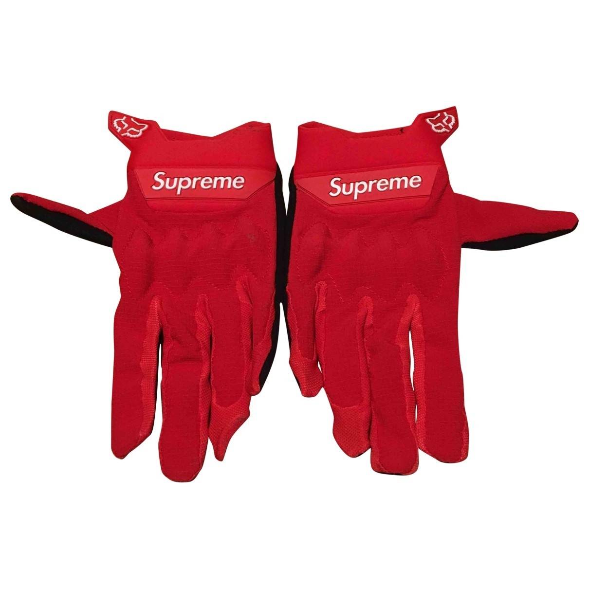 Gloves Supreme Red size M International in Other - 6019322
