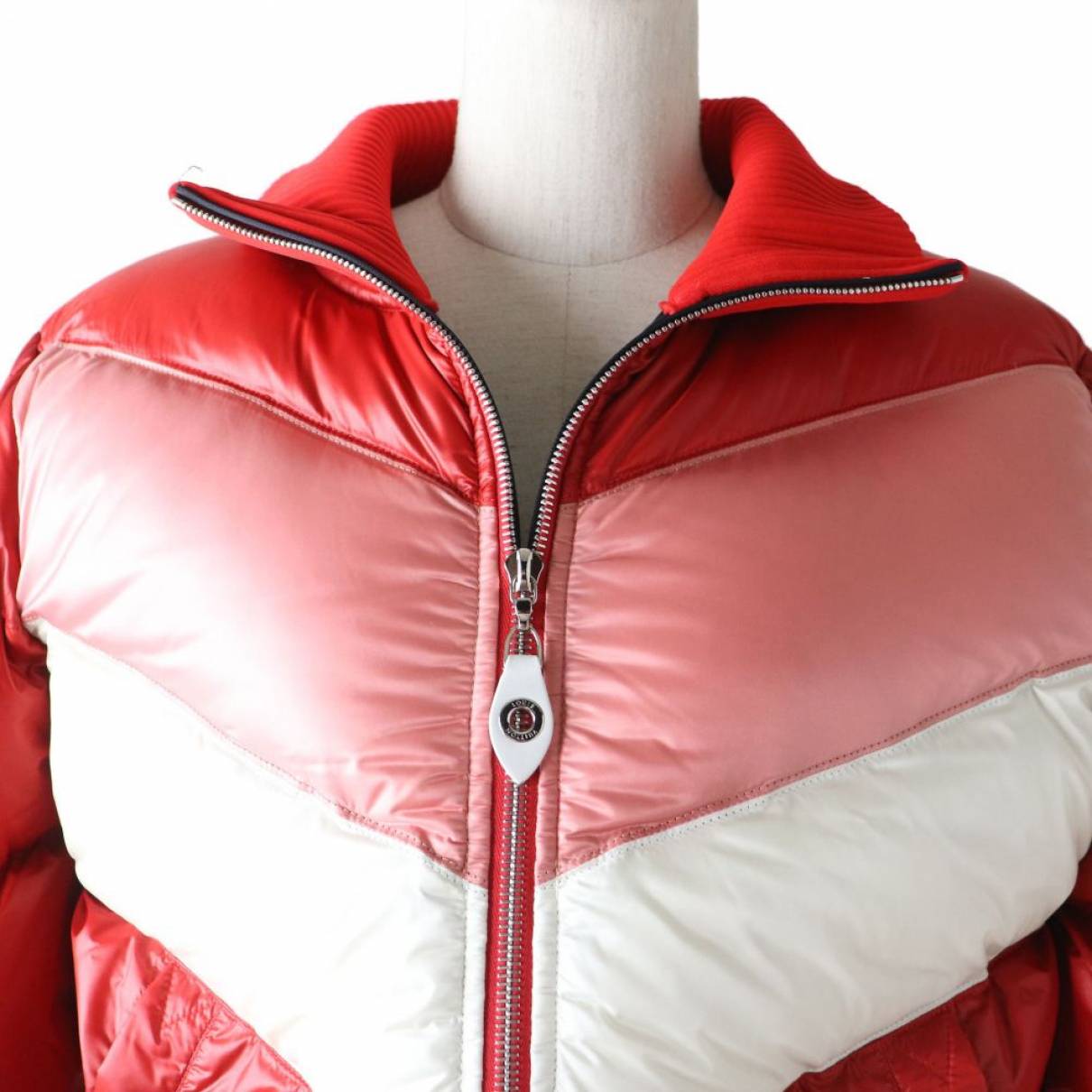 lv red and white jacket