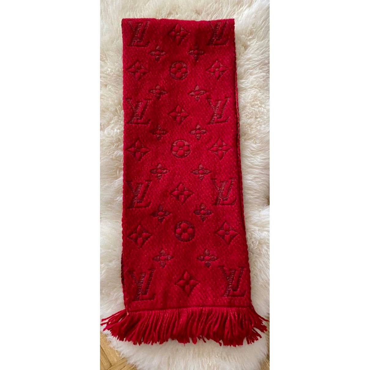 Louis Vuitton - Authenticated Logomania Scarf - Wool Red for Women, Very Good Condition