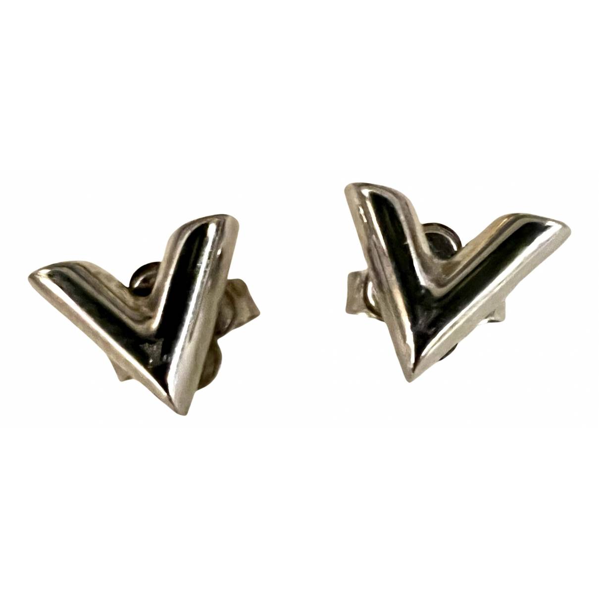 Essential v earrings Louis Vuitton Silver in Metal - 26862402