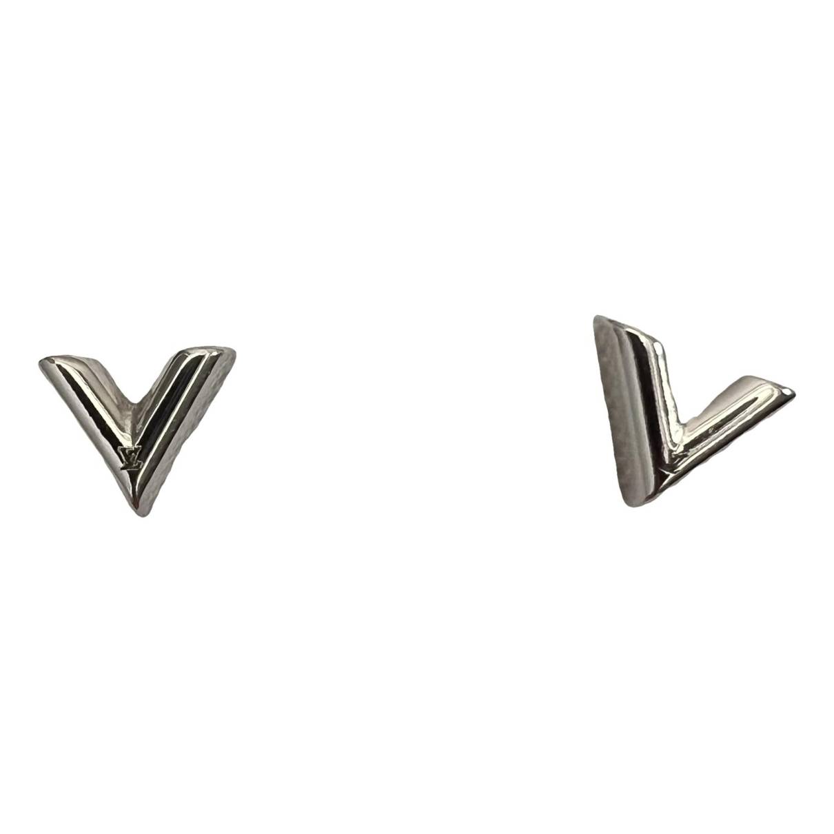 Essential v earrings Louis Vuitton Silver in Metal - 35945722