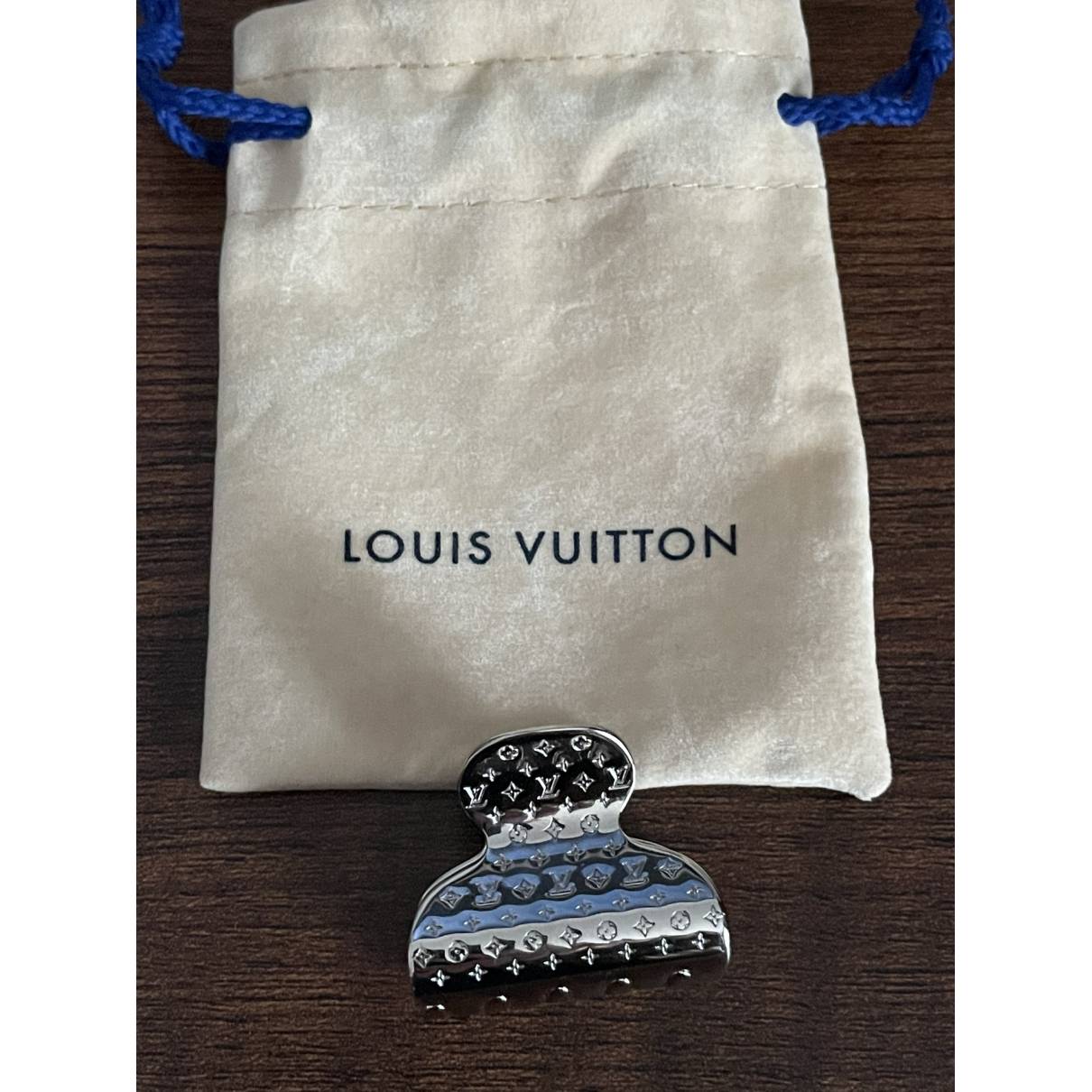Louis Vuitton Monogram Nanogram Hair Clips Set, Gold, One Size