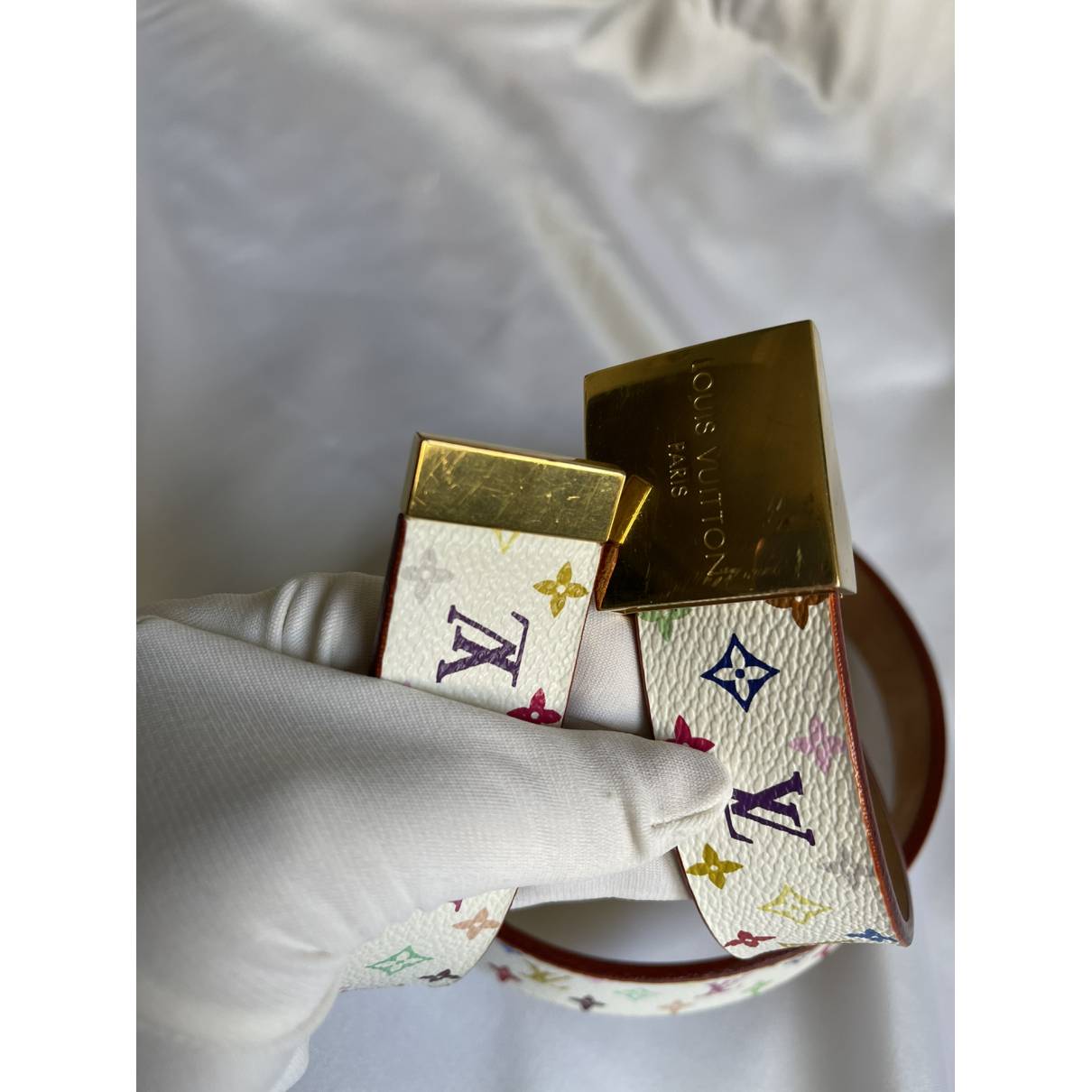 Louis Vuitton Gürtel aus Leder - Weiß - Größe 0 - 21289897