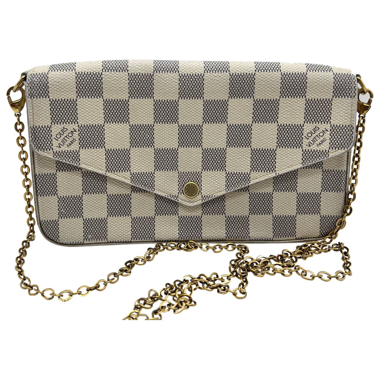 Louis Vuitton Pochette Damier Azur Clutch Crossbody Bag