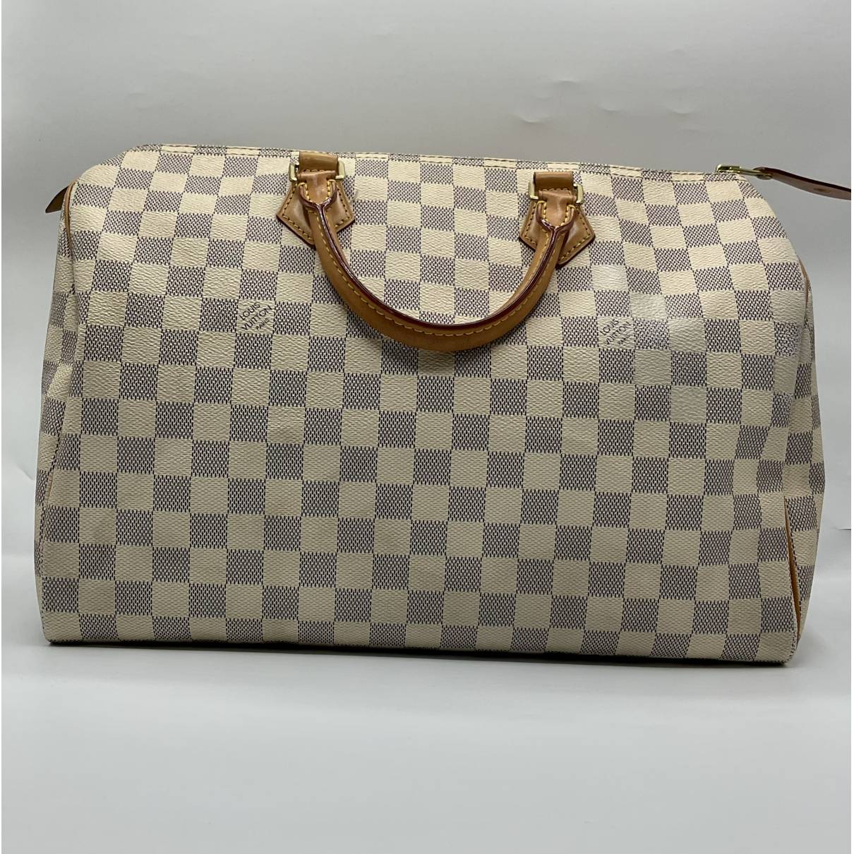 Louis Vuitton - Authenticated Speedy Handbag - Cloth White for Women, Very Good Condition