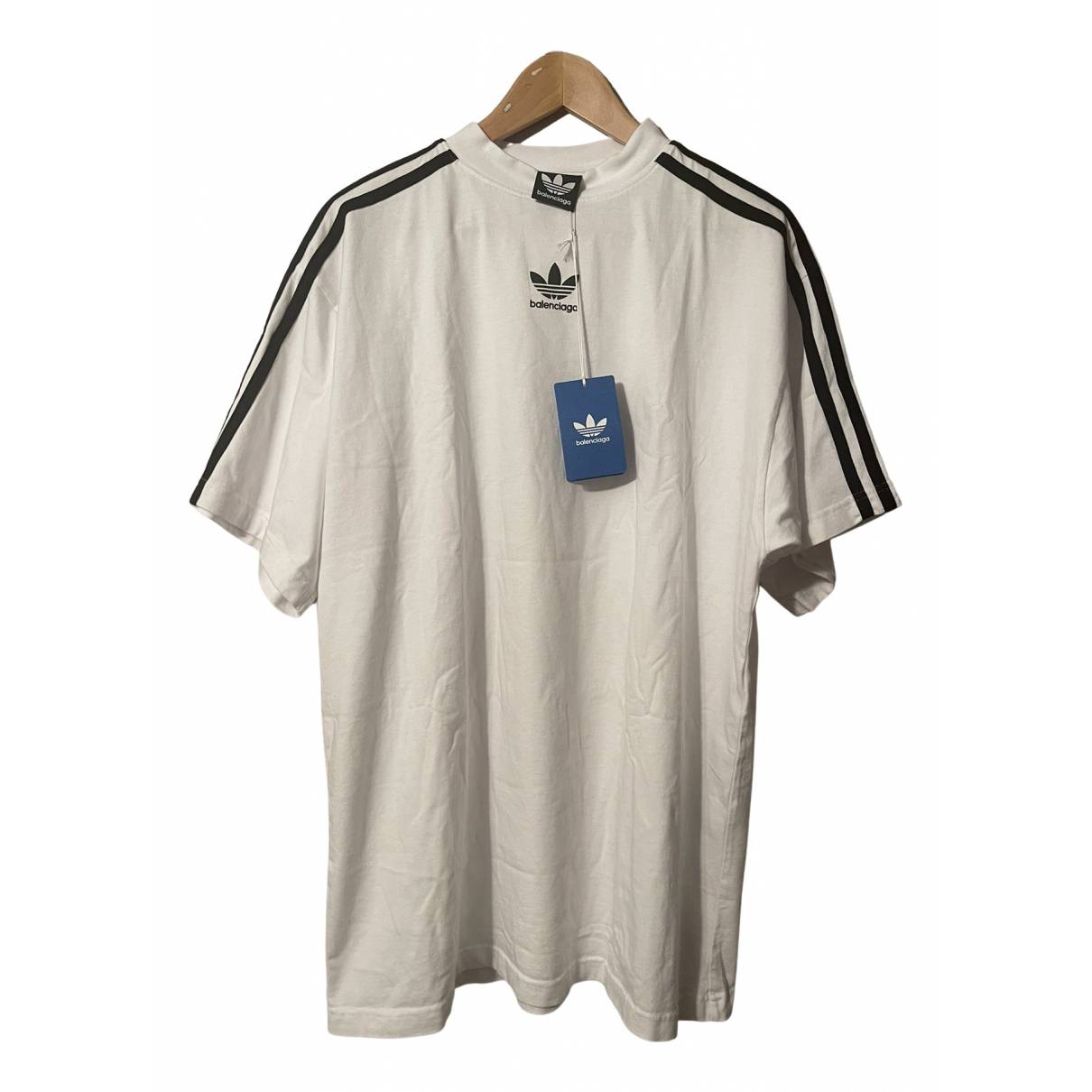 T-shirt Balenciaga X Adidas White size L International in Cotton