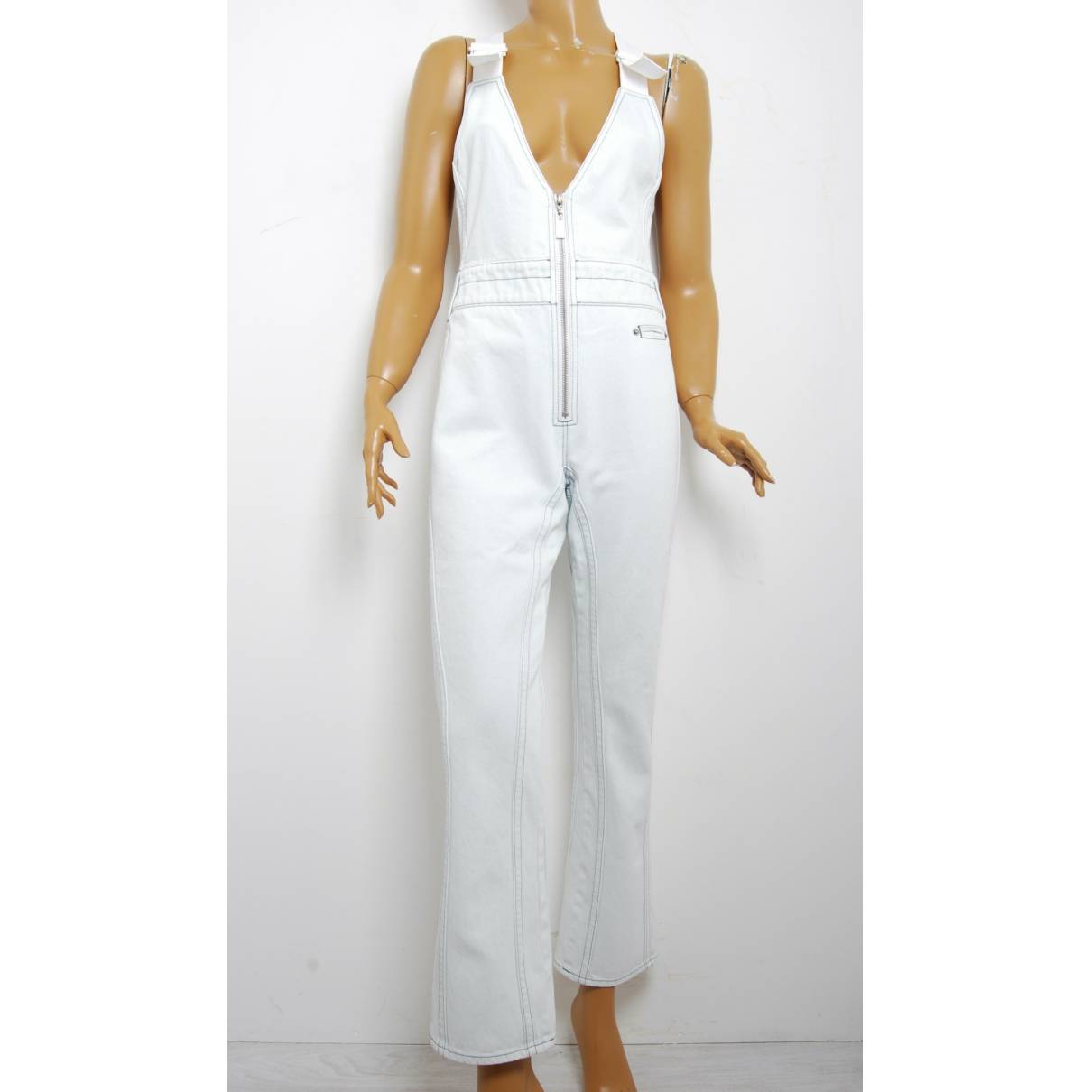 Jumpsuit Louis Vuitton White size 40 FR in Cotton - 20926727